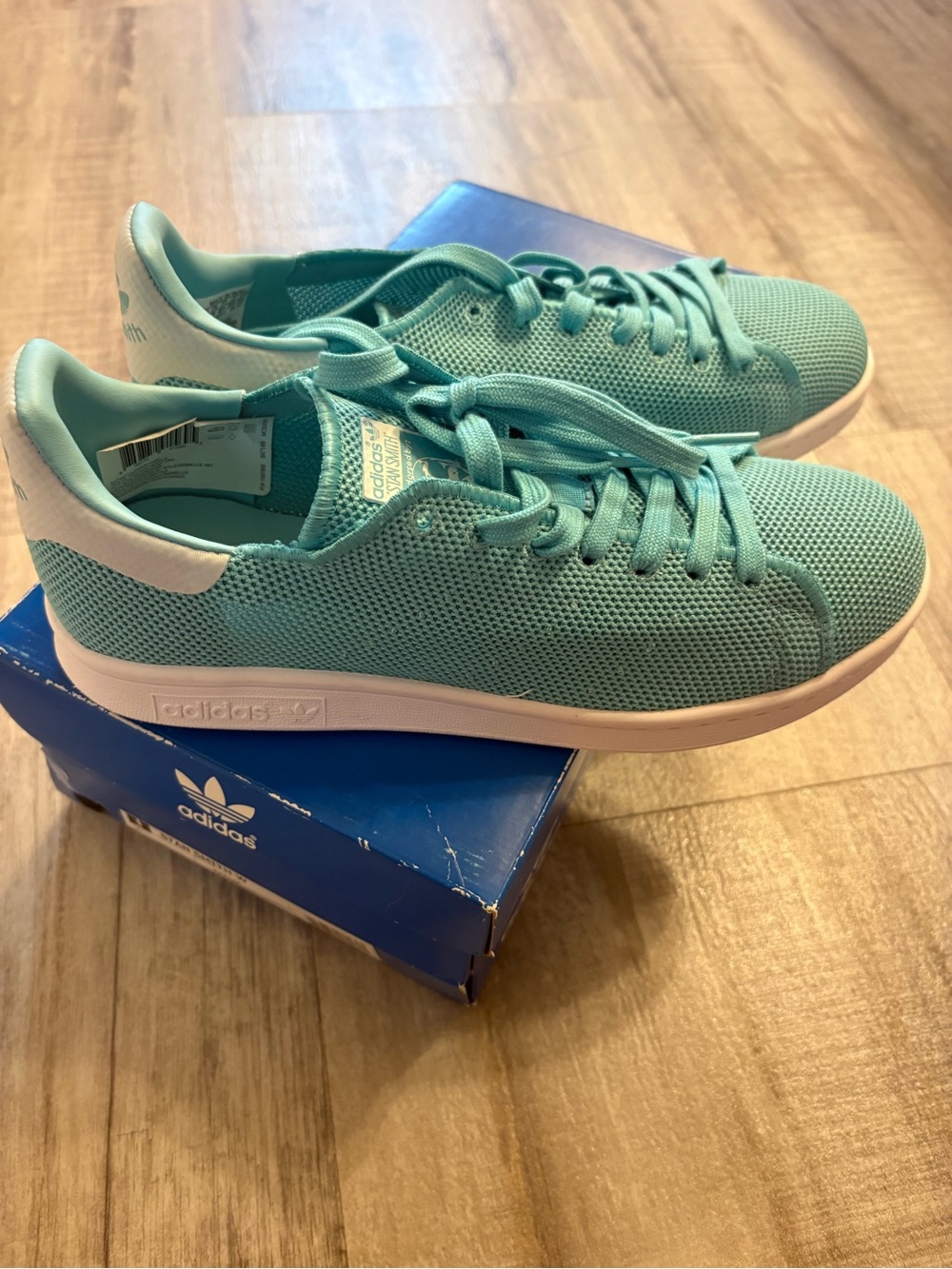 Adidas Stan Smith Teal Blue Sneakers size 8.5